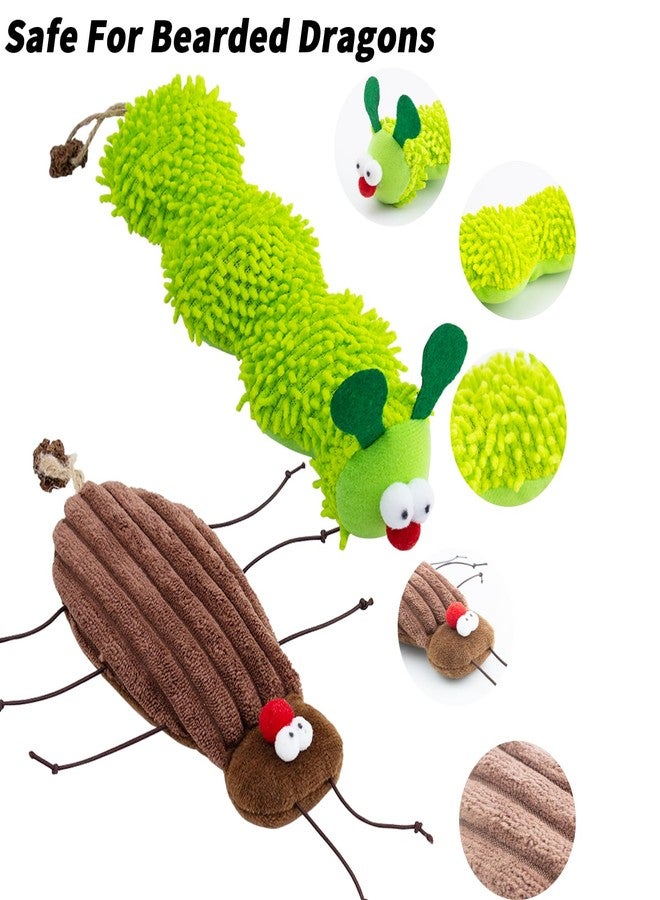 FlidRunest 2 Pack Bearded Dragon Accessories, Plush for Bearded Dragon, Interactive Bearded Dragon Simulation Stuffed for Tank, Reptile Stuffed Plush Animals Bearded Dragon - Image 3